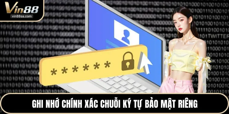 Ghi nhớ chính xác chuỗi ký tự bảo mật riêng